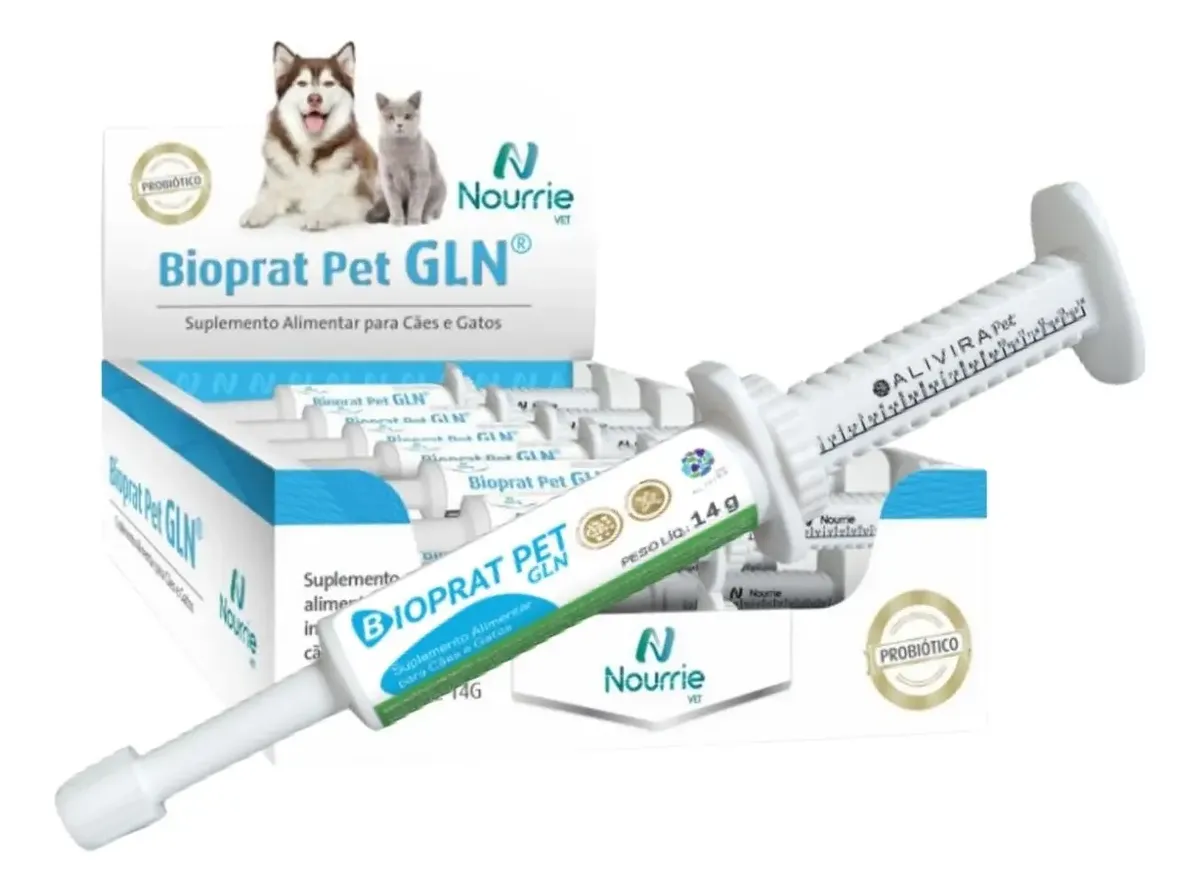 D NQ NP 2X 776790 MLB84765478973 052025 F probiotico bioprat pet gln para caes e gatos 14g duprat